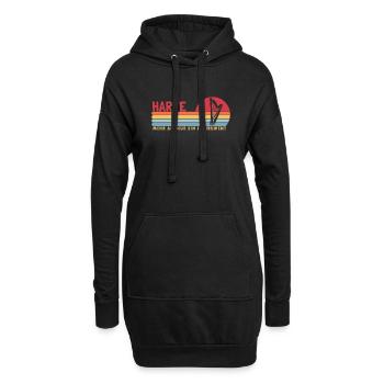 Harfe mehr als ein Instrument Harfe Harfenspieler - Hoodie-Kleid - Schwarz - Vorne