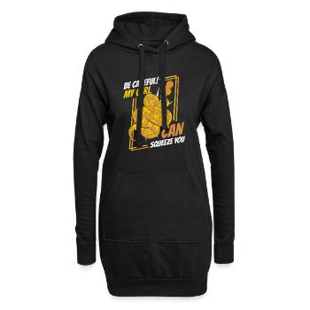 My Girl Can Squeeze You Python Snake Banana - Hoodie Dress - black - Front