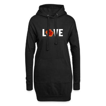 Amour horticulture jardin de potager jardin - Sweat-shirt à capuche long Femme - noir - Devant