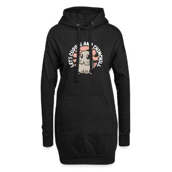 Let’s Cuddle And Chinchill Long Tail Long Hair - Sweat-shirt à capuche long Femme - noir - Devant