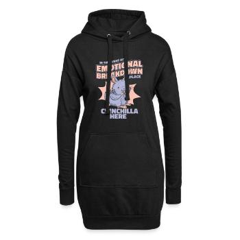 Emotional Breakdown Place Langhaar Kurzschwanz - Hoodie-Kleid - Schwarz - Vorne