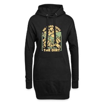 We Gardeners Know All The Dirt Schrebergarten - Hoodie-Kleid - Schwarz - Vorne