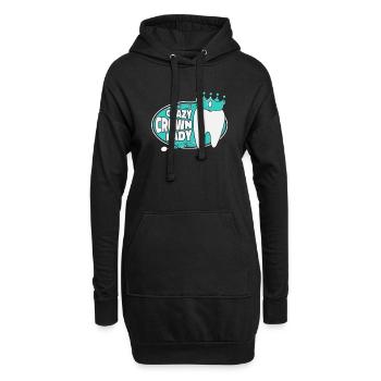 Crazy Crown Lady Laboratoire dentaire Laboratoire dentaire - Sweat-shirt à capuche long Femme - noir - Devant