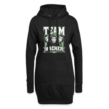 Team Hacker Social Engineering Phishing Sniffer - Sweat-shirt à capuche long Femme - noir - Devant