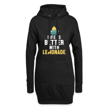 La vie est meilleure avec Lemonade Lemonade - Sweat-shirt à capuche long Femme - noir - Devant