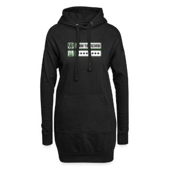 Je connais votre mot de passe Phishing Renifleur Grey Hat - Sweat-shirt à capuche long Femme - noir - Devant