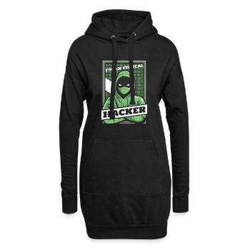 Je suis un hacker éthique Ingénierie sociale Hameçonnage - Sweat-shirt à capuche long Femme - noir - Devant