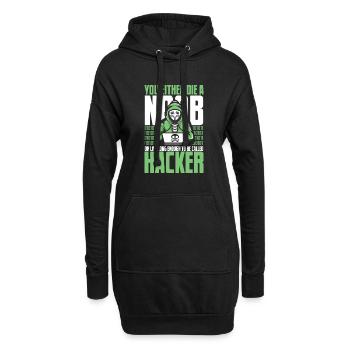 Vivre assez longtemps pour être appelé renifleur de hacker - Sweat-shirt à capuche long Femme - noir - Devant