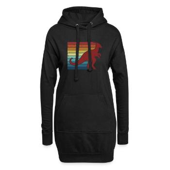 Rétro Parasaurolophini Dinosaur Lover - Sweat-shirt à capuche long Femme - noir - Devant