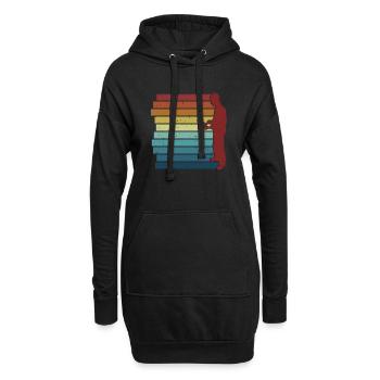 Retro-Rezepte Griddlecake Flapjack Lover Pfannkuchen - Hoodie-Kleid - Schwarz - Vorne