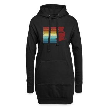 Rétro Poterie Pro Roue Hobby Lover Poterie - Sweat-shirt à capuche long Femme - noir - Devant