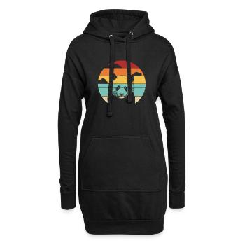 Retro Pandabär Ailuropoda Melanoleuca Freund - Hoodie-Kleid - Schwarz - Vorne