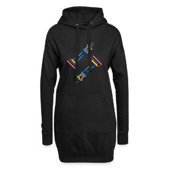 Großmeisterin Dame Spieler Professionelles Schach - Hoodie-Kleid - Schwarz - Vorne