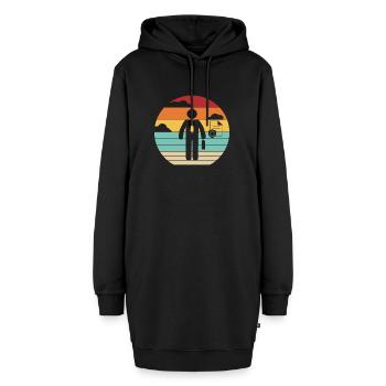 Retro Life Health Care Assurance courtier en santé - Sweat-shirt à capuche long Femme - noir - Devant