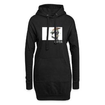 Panda Doodle Chinesischer Hanzi Pandabär Freund - Hoodie-Kleid - Schwarz - Vorne