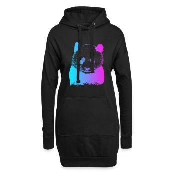 Pandabärenfreund Ailuropoda Melanoleuca Liebhaber - Hoodie-Kleid - Schwarz - Vorne