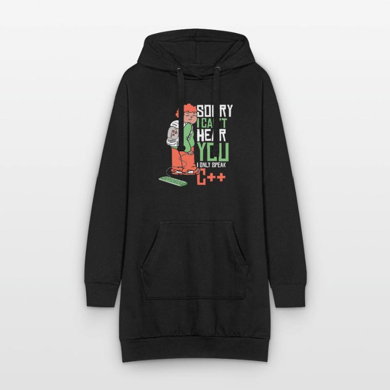 Can't Hear You Only Speak C++ Developer Coder Hoodie-Kleid