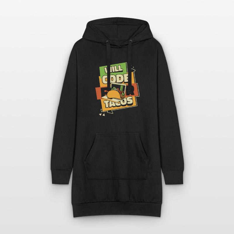 Will Code For Tacos Developer Coder Programmierer Hoodie-Kleid