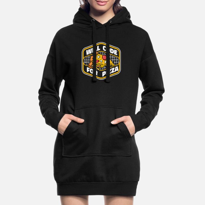 Will Code For Pizza Developer Coder Programmierer Hoodie-Kleid
