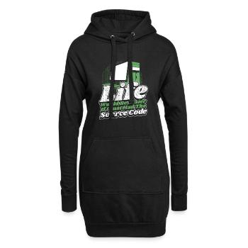 Life Would Be Easier Developer Coder Programmierer - Hoodie-Kleid - Schwarz - Vorne