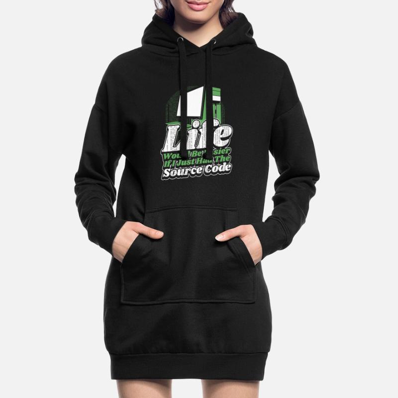 La vie serait plus facile Développeur Coder Programmeur Sweat-shirt à capuche long Femme