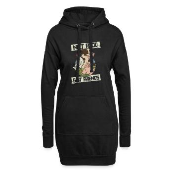 Nicht Essen, sondern Freunde Veganer Veganer Pflanzlich - Hoodie-Kleid - Schwarz - Vorne