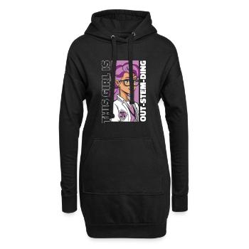 Cette fille surpasse les STEM et autonomise les femmes STEM - Sweat-shirt à capuche long Femme - noir - Devant