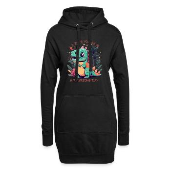 I Hope You Have a Rawrsome Day Dinosaur - Hoodie Dress - black - Front