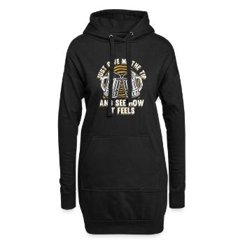 Donnez-moi juste le conseil et voyez comment ça se sent Barman - Sweat-shirt à capuche long Femme - noir - Devant