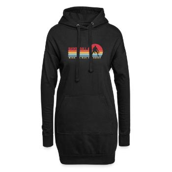 Basketball mehr als ein Hobby Basketballkorb - Hoodie-Kleid - Schwarz - Vorne
