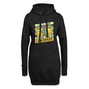 La vie est courte boire plus de limonade limonade - Sweat-shirt à capuche long Femme - noir - Devant