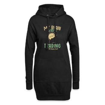 My Brain is 95% Trading Aktienmarkt Trader Börse - Hoodie-Kleid - Schwarz - Vorne