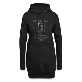 Sie heiratet wir sind nur Gothic Braut JGA-Crew - Hoodie-Kleid - Schwarz - Vorne