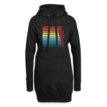 Retro Snooker Billardtisch Billiards - Hoodie-Kleid - Schwarz - Vorne