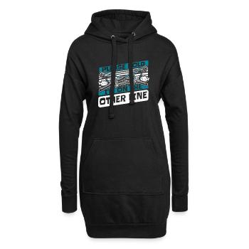 Please Hold I'm On The Other Line Spinnfischer - Hoodie-Kleid - Schwarz - Vorne