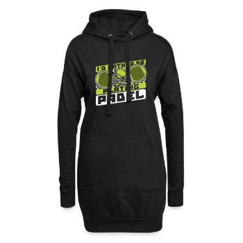 Je préfère jouer au padel paddleball - Sweat-shirt à capuche long Femme - noir - Devant