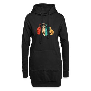 Retro Farmer Agriculture Agriculteur biologique Économiste agricole - Sweat-shirt à capuche long Femme - noir - Devant