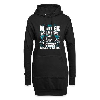 As Long As She Swallows Spinnfischer - Hoodie-Kleid - Schwarz - Vorne