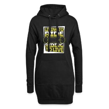 Living To Ride Riding To Live Skaterboy Skatepark - Hoodie-Kleid - Schwarz - Vorne