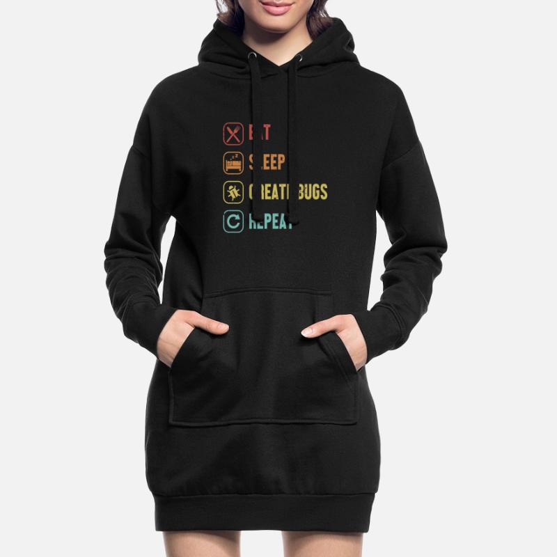 Eat Sleep Create Bugs Repeat Developer Coder Hoodie-Kleid