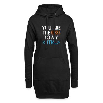You are the CSS to my HTML Developer Coder - Hoodie Dress - black - Front