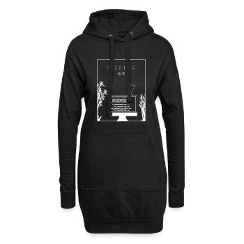 Coding Chinese Hanzi Developer Coder Programmierer - Hoodie-Kleid - Schwarz - Vorne