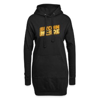 Bitcoin Mode On Blockchain Crypto Kryptowährung - Hoodie-Kleid - Schwarz - Vorne