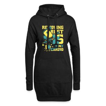 Rost entfernen ist mein Cardio-Fahrzeug Autospray Auto - Hoodie-Kleid - Schwarz - Vorne