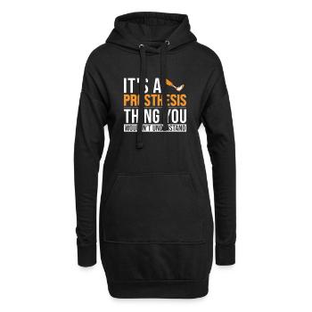 Es ist eine Prothesensache Prothesen-Gliedmaßen-Benutzerbein - Hoodie-Kleid - Schwarz - Vorne