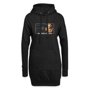 Michelangelo Schöpfung der Adam-Bartagame - Hoodie-Kleid - Schwarz - Vorne