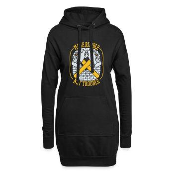 Sorgen Sie dafür, dass Bauschutt nicht stört - Hoodie-Kleid - Schwarz - Vorne