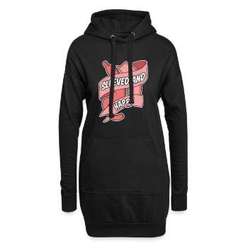 Bypass gastrique bariatrique à manchon et heureux - Sweat-shirt à capuche long Femme - noir - Devant