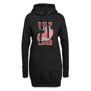 Chirurgie de la sleeve gastrique Survivant Bariatrique Gastrique - Sweat-shirt à capuche long Femme - noir - Devant