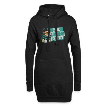 Experte für schlechte Landung, gebrochener Finger, gebrochener Knochenknochen - Hoodie-Kleid - Schwarz - Vorne